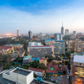 Nairobi cityscape - capital city of Kenya